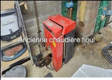 Chaudière fioul et pompe à chaleur, avant travaux